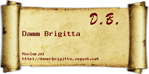 Damm Brigitta névjegykártya